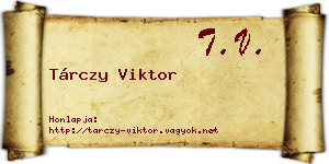 Tárczy Viktor névjegykártya